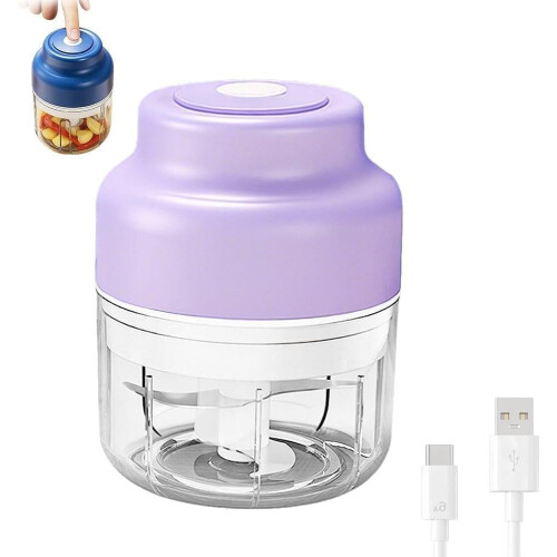 Electric Garlic Chopper Mini – Cordless, Rechargeable,