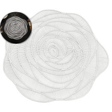 15 Inch Round Rose Placemat Vinyl