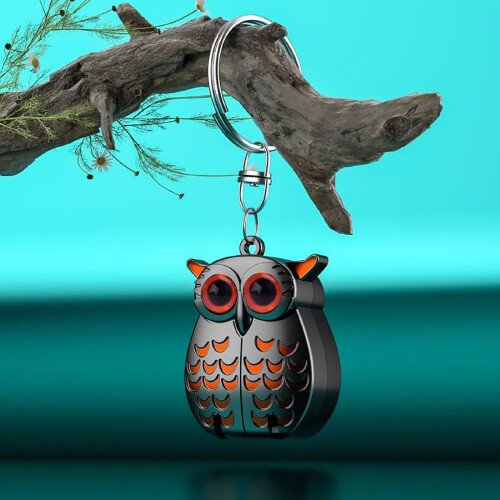 Φορητό ψαλίδι νυχιών για μπρελόκ Owl, πτυσσόμενο 2 σε 1 με λίμα, γερμανικό 2