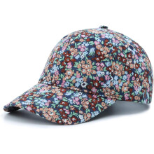 Καπέλο μπέιζμπολ με floral σχέδιο και βαμβακερό καπέλο μπαμπά ρυθμιζόμενο για