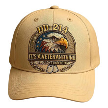 Adjustable Baseball Hat Embroidered Letters Design-Khaki