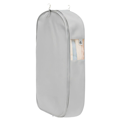 Winter Coat Hanging Storage Bag Dust Moisture Proof-Gray L