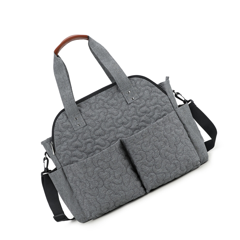 Polyester Quilted Storage Solution Multiple Compartments-grey