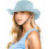 Cappello a secchiello da donna in denim blu, confezione da 1 1