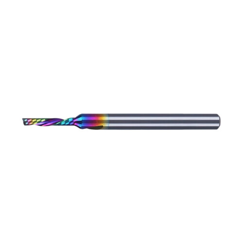 High Efficiency Coated Left Handed Single Flute End-3.175 1.5X7