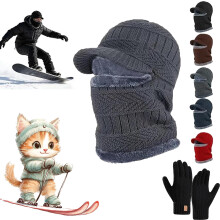 Větruodolná pletená čepice pro muže i ženy, zimní outdoor