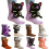 3D-stickade djurstrumpor lila unisex vintervarma par 1