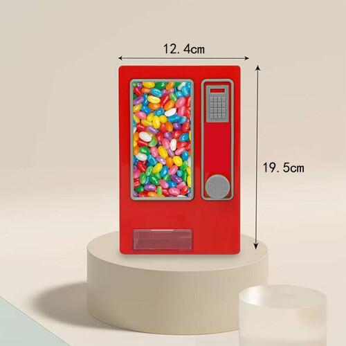 Manual Candy Dispenser Machine, Tabletop Vending Machine for Candy Snacks, Pull Handle Candy Vendor in Black Color 2