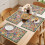 Tischsets mit Blumenmuster, 33 x 48 cm, 4er-Pack 5
