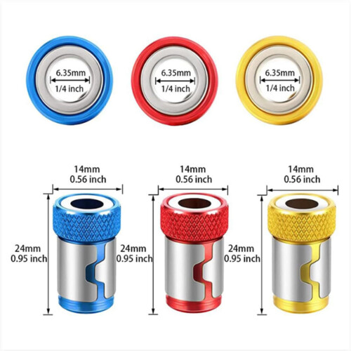 Magnetische schroevendraaierbitringset, 6-delig, 1/4 inch 2