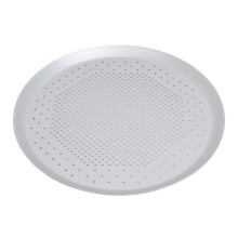 Plat de cuisson rond en aluminium pratique pour pizza-15 pouces