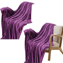 Fleece Throw Blanket 150x200cm Dark Purple