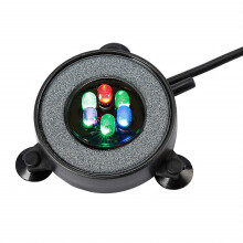 Disco de pedra difusora LED para aquário, redondo, com mudança automática de cor.