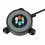 LED-akvariumboblesteinsdisk, rund, automatisk fargeendring 1