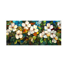 Fensterfolie mit Retro-Magnolienblüte – statisch haftend, abnehmbar