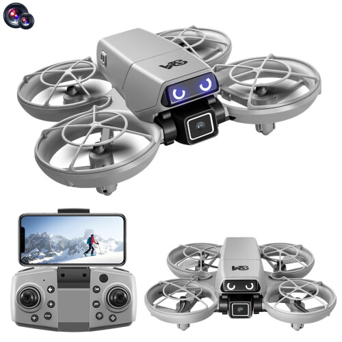 Drone με κάμερα ESC και δροσερό φως, κύλιση 360, απογείωση και προσγείωση με ένα κλικ,