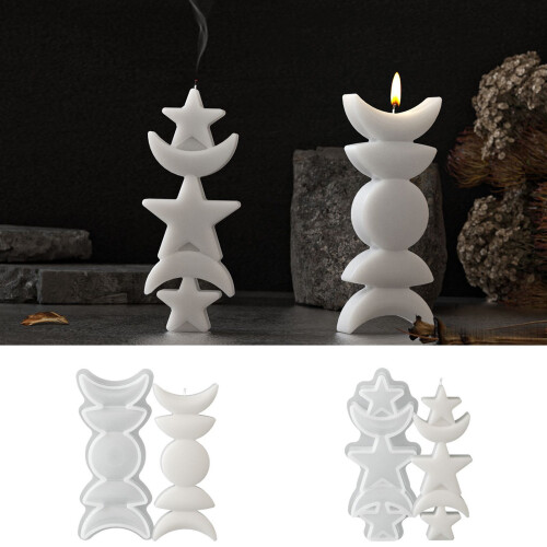 Artistic Silicone Mold Temperature Resistant- starmoon candle 2
