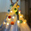 Pompon-Lichterkette – 2 m, 20 warmweiße LEDs, Batterie 1
