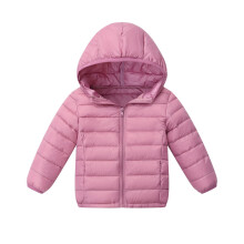 Doudoune d'hiver pour enfants de 5 à 6 ans, avec capuche et poches.