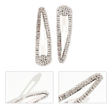 Pinces à cheveux métalliques à strass (2 pièces)
