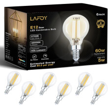 G16.5LED Globlampa E12 60W Motsvarande 2700K6-pack