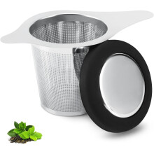 Panier infuseur en acier inoxydable avec couvercle pour thé en vrac