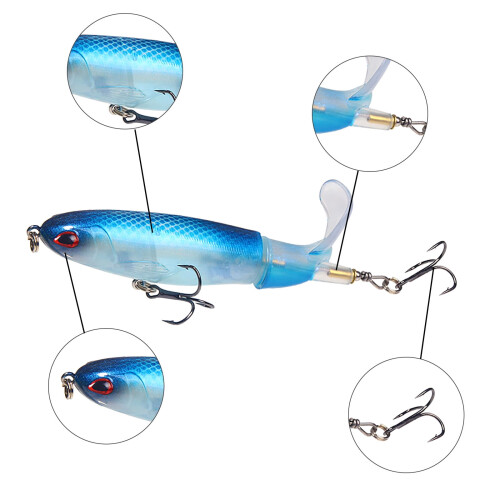 Conjunto de iscas de pesca de 13g com bóia e swimbait para robalo e lúcio – compatível com água salgada e doce. 2