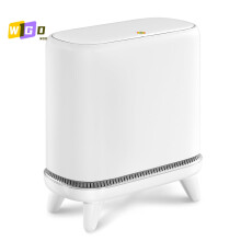 Poubelle de salle de bain de 3,2 gallons avec couvercle Ă pression et pieds