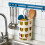 Panier de rangement mural sans perçage, panier creux (kaki) 5