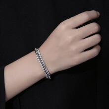 Herrenarmband, stylische Titanstahlkette, voller Persönlichkeit, schlichter Punk-Stil, breites Herrenarmband