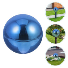 Boule décorative de jardin en acier inoxydable bleu (1 pièce)