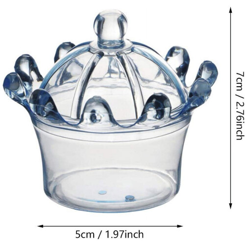 12 Crown-Shaped Plastic Candy Boxes Pink 2