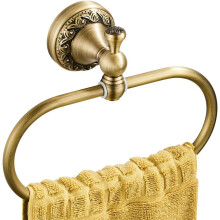 Anneau porte-serviettes ovale en laiton brossé bronze (1 pièce)