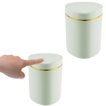 Poubelle de bureau avec couvercle – Compacte 12,5 x 16 cm