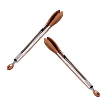 Pinces de service en acier inoxydable et bois de noyer (2 pièces)