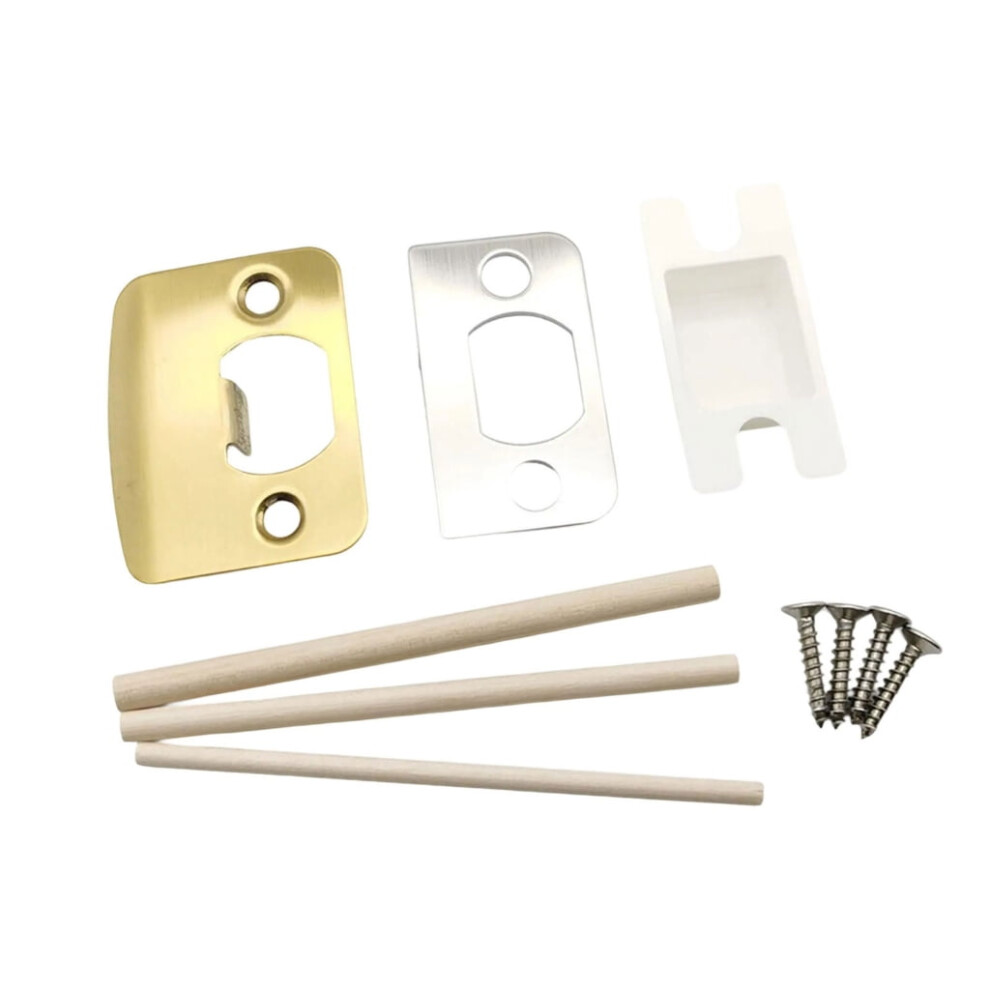 Practical Standard Door Strikes Plate With Shims Universal Residential Security Striker Fix Door Latches Close 9426043521578