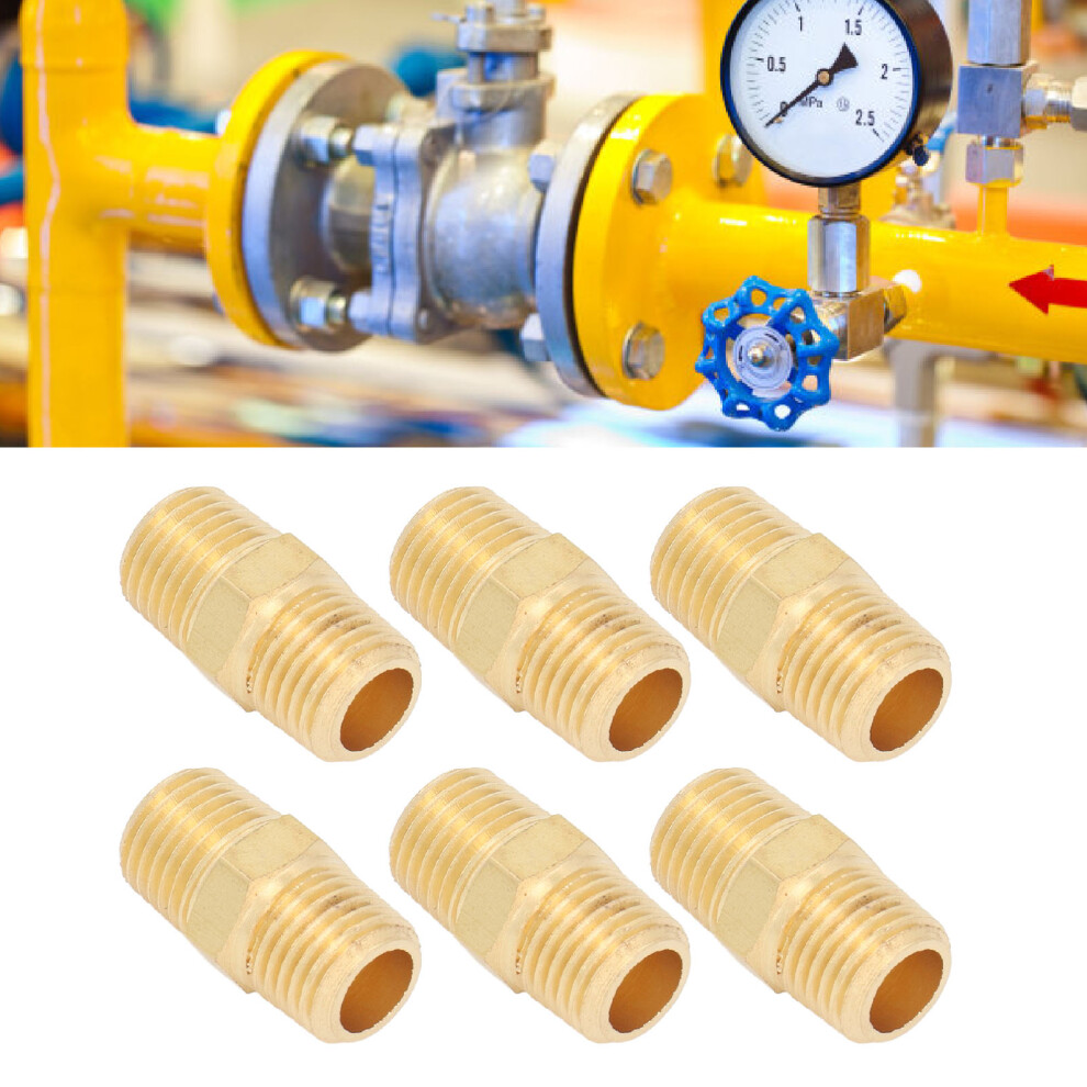 20 Brass Pipe Adapters 1/4 to 1/4 NPT Male