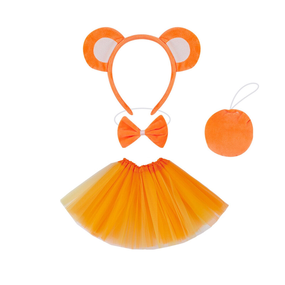 Cartoon Bear Ears Headband with Bow for Women and Kids