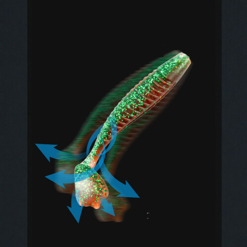 20-Pack2.2in Floating T-Tail Swimbaits Gold 2