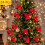 24 røde glitter julesløjfer 5,5 cm 1