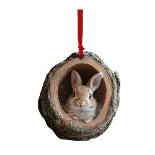 Ugle Juletræspynt Akryl 7cm