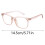 Firkantede, transparente linser, unisex, 1 par 2