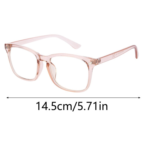 Firkantede, transparente linser, unisex, 1 par 1