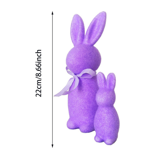 Statuette decorative a forma di coniglietto pasquale, 4 pezzi, 22 cm e 12 cm 2