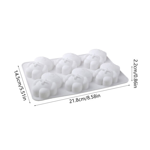 Björnformad silikonkakform, ugnssäker, 1-pack 2