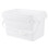 Cabilock white paint bucket 0.5 gallon square ABS with lid 8