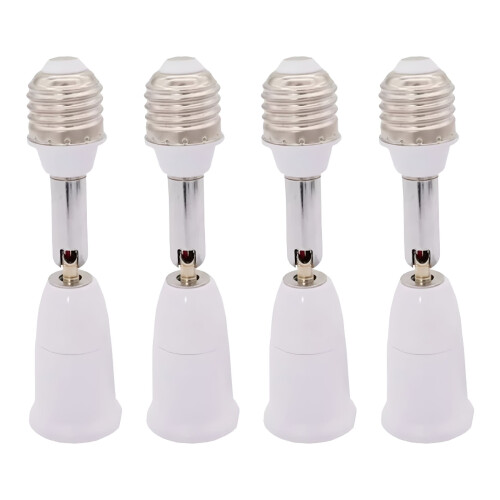 HIBIBUD E27 Verstelbare Lampfitting Adapter 4-pack