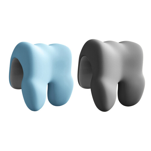 Appui-tête coussin fixation pour bureau-Double couleur grise 1