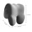 Appui-tête coussin fixation pour bureau-Double couleur grise 4