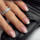 French Tip Square Press-On Nails Glossy 24 Pieces 1